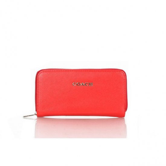 Coach Zip In Saffiano Small Red Wallets FFJ | Coach Outlet Canada